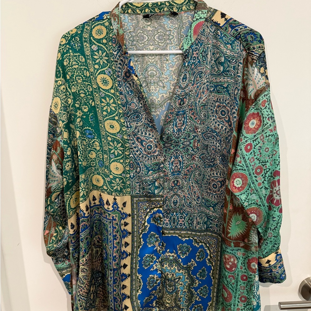 Zara Multicolor Patterned Blouse